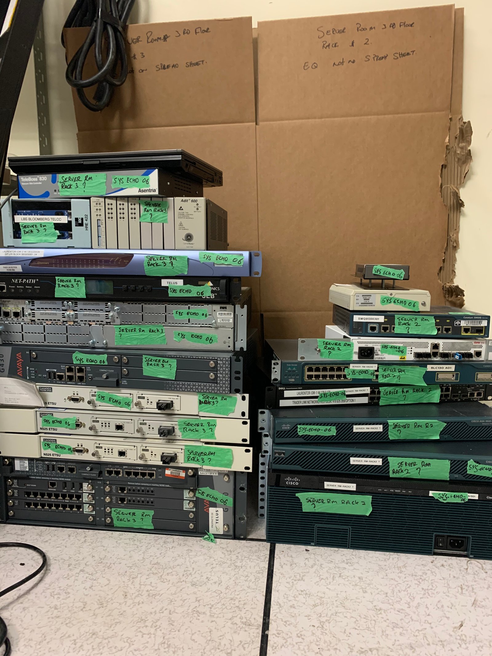 System and IT equipment relocations